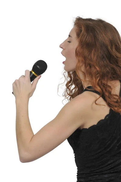 Beautifual Woman Singer — Stock Photo, Image