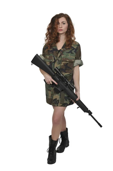 Young Woman Soldier — Stock Photo, Image