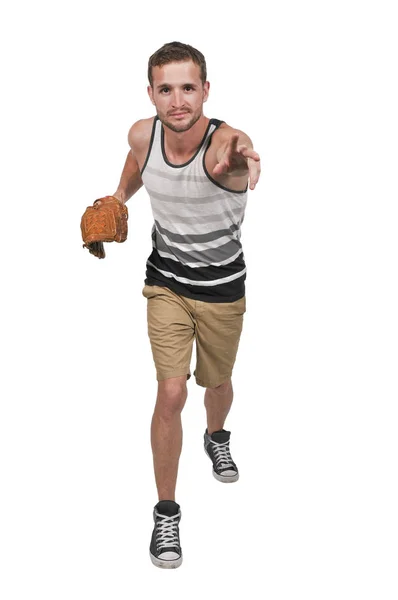 Muž baseballový hráč — Stock fotografie