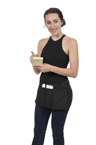 Woman server or waitress — Stock Photo, Image