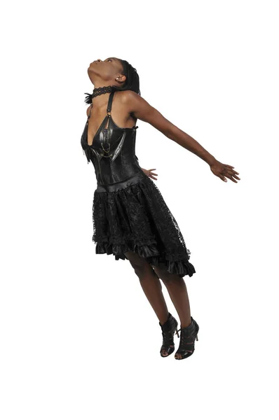 Zwevende zwarte vrouw — Stockfoto