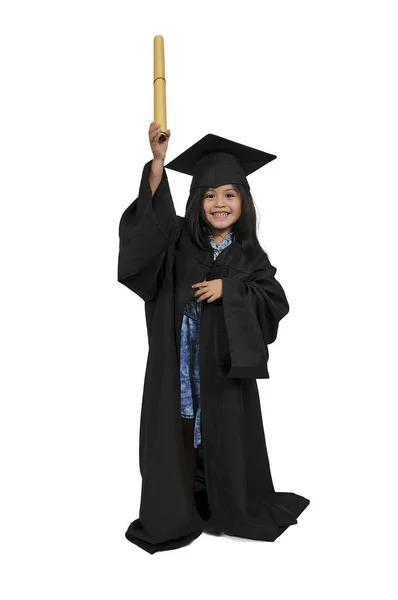 Μικρό κορίτσι απόφοιτος — Φωτογραφία Αρχείου