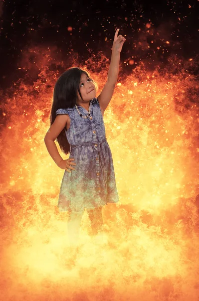 Girl on Fire — Stock Photo, Image