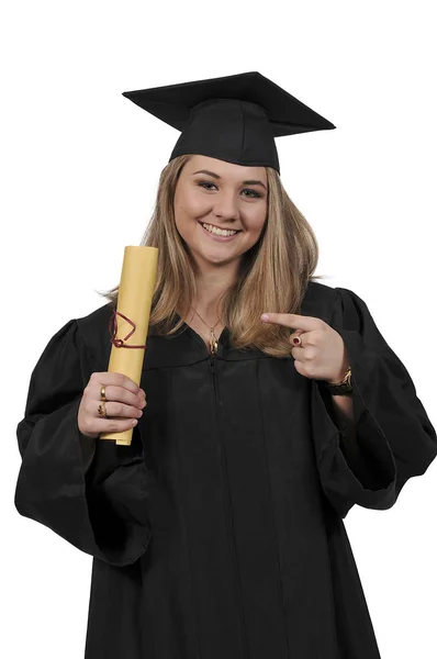 Piękna kobieta absolwent — Zdjęcie stockowe