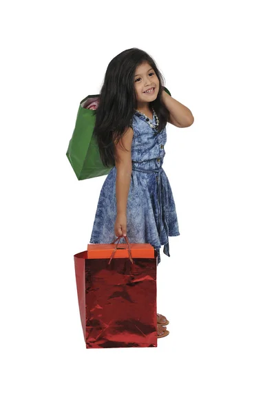 Girl Shopping Bags — Stock Photo, Image