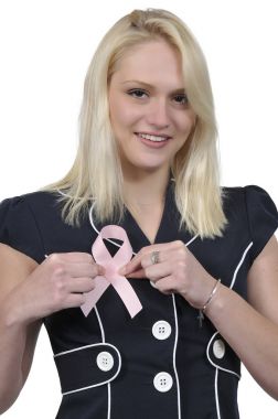 Meme kanseri şerit ile küçük kız