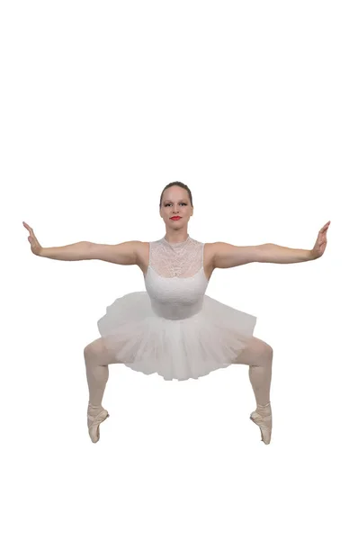 Woman ballerina with pointe shoes — Stock Photo, Image