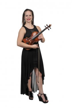 Woman Playing Violin clipart