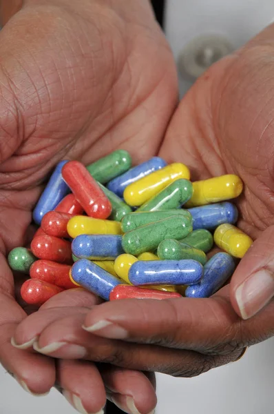 Woman holding narcotics — Stock Photo, Image