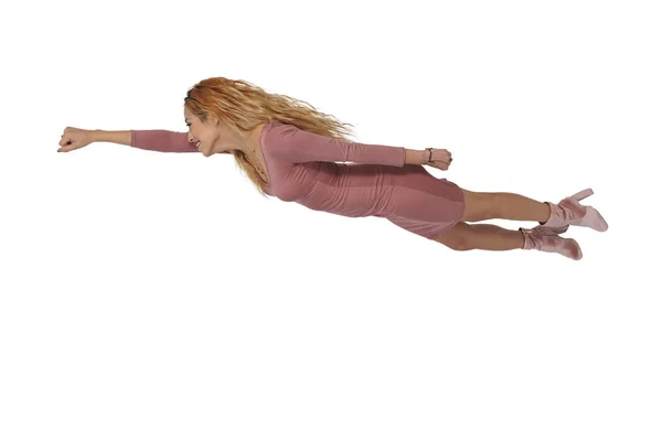 Fallende oder fliegende Frau — Stockfoto