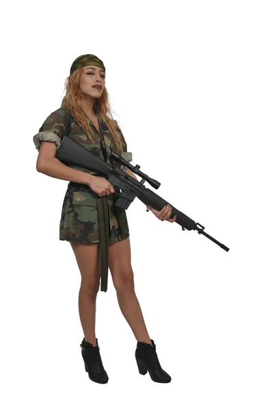 Молода жінка солдата — стокове фото