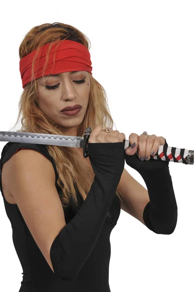 Kadın samuray kılıç — Stok fotoğraf