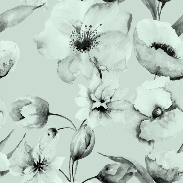 Seamless pattern with flowers — Stock Photo, Image