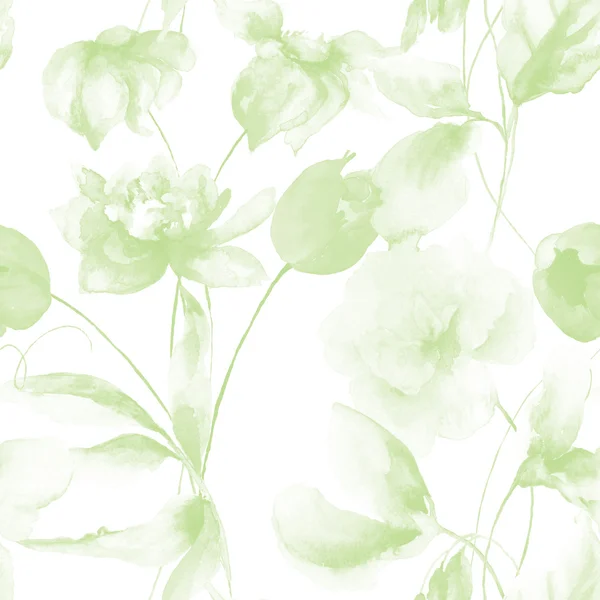 Seamless wallpaper with Spring wild flowers — Stock Photo, Image