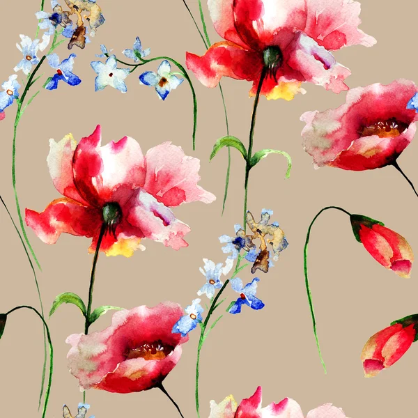 봄 꽃이 피는 무미건조 한 무늬 — 스톡 사진