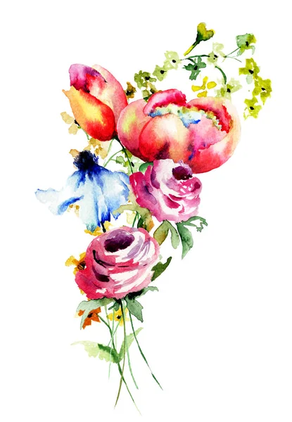 Dekorativní letní květiny — Stock fotografie