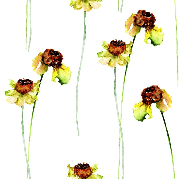 양식에 일치 시키는 거 버 꽃으로 완벽 한 패턴 — 스톡 사진