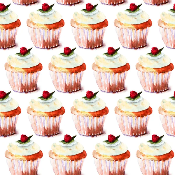 Modello senza cuciture con muffin — Foto Stock