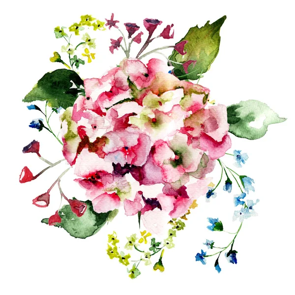Mooie hortensia bloemen — Stockfoto
