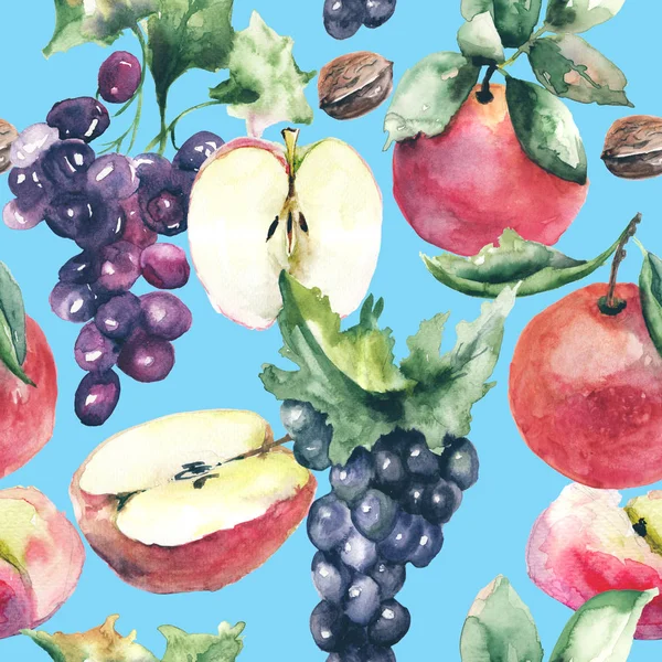 Ilustração aquarela com frutas — Fotografia de Stock