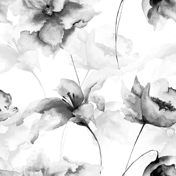 Seamless wallpaper with flowers — Stock Photo, Image