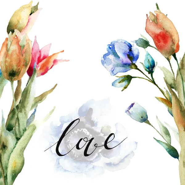 Original jarní květiny s názvem láska — Stock fotografie