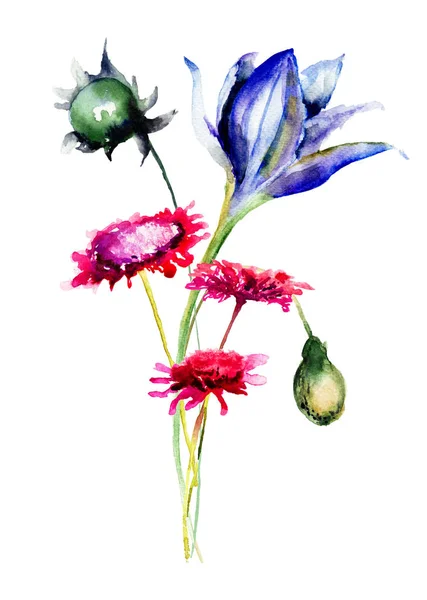 Dekoracyjne kwiaty dzikiego — Zdjęcie stockowe