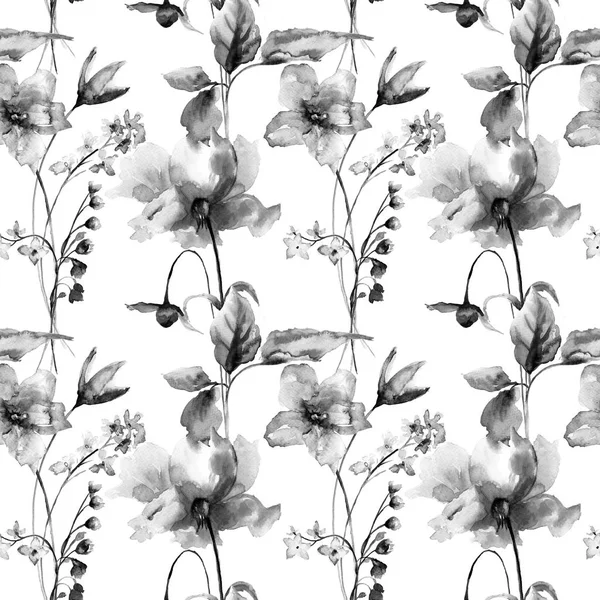 Seamless wallpaper with flowers — Stock Photo, Image