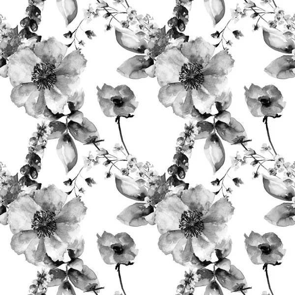 Originele floral naadloze achtergrond met bloemen — Stockfoto