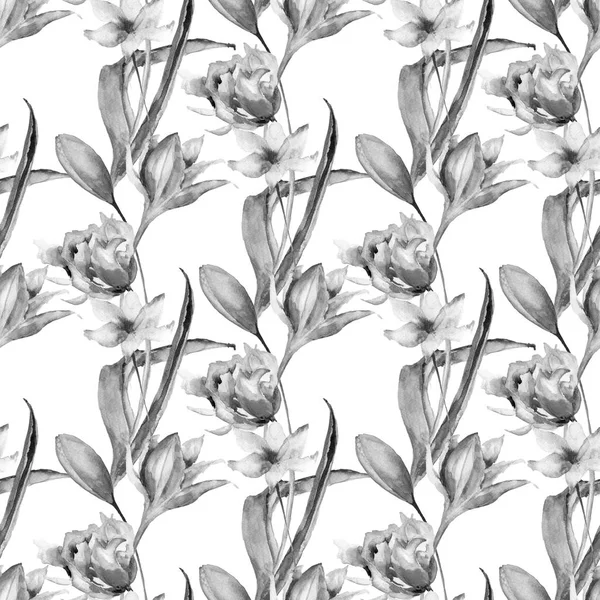 Seamless pattern with summer flowers — Stock Photo, Image