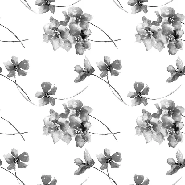 Seamless pattern with wild flowers — Stock Photo, Image