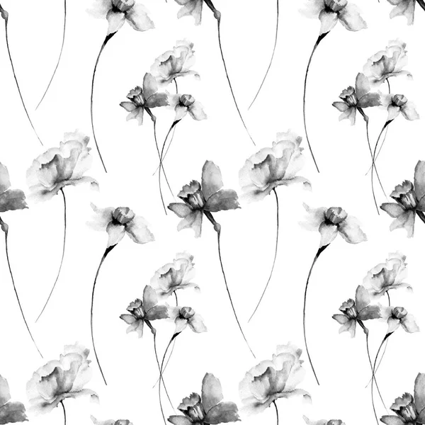 야생 꽃으로 완벽 한 패턴 — 스톡 사진