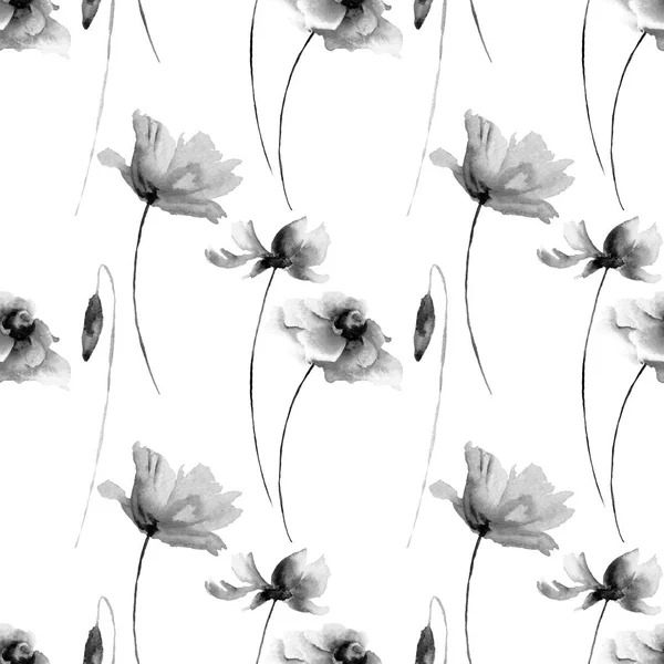 Problémamentes háttérkép a pipacsok, és Gerber virágok — Stock Fotó
