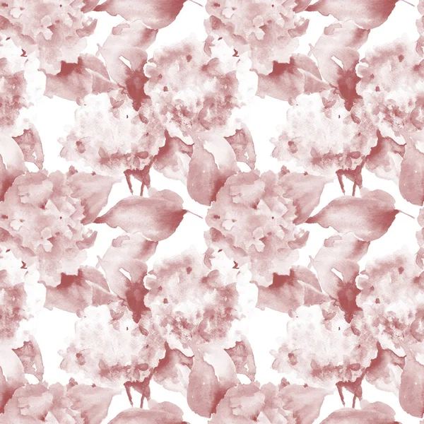 Seamless pattern with Beautiful Hydrangea flowers — Stock Photo, Image