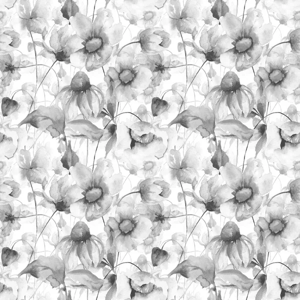 Seamless wallpaper with spring flowers