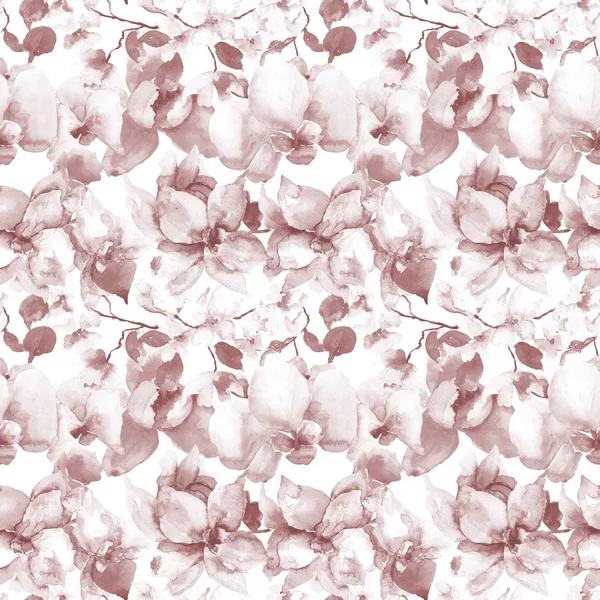 Seamless pattern with Orchids flowers — Stock Photo, Image