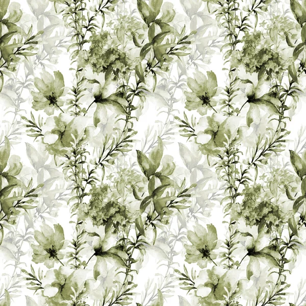 Seamless pattern with Decorative summer flowers — Stock Photo, Image