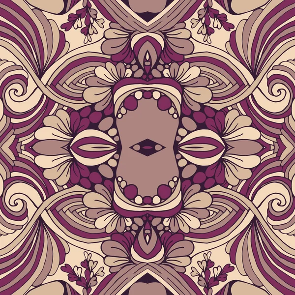 Patrón con diseño floral púrpura — Archivo Imágenes Vectoriales