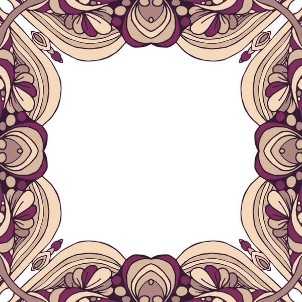Рамка с абстрактными фиолетовыми цветами — стоковый вектор