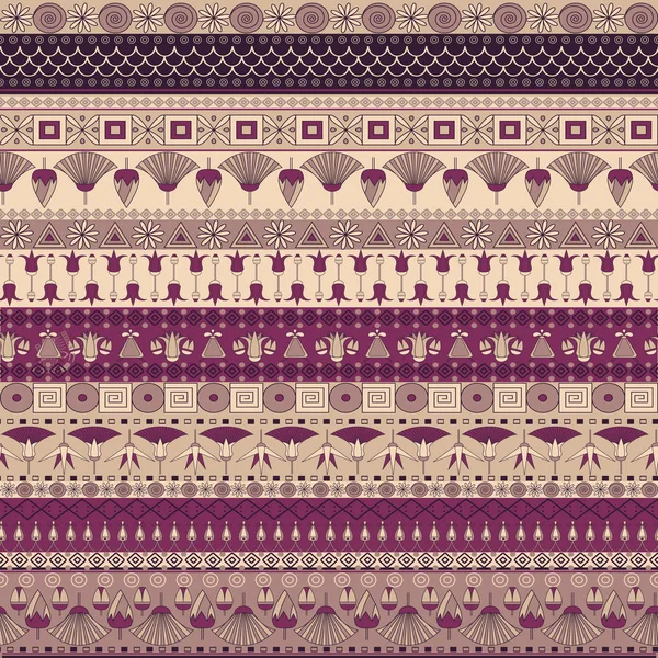 Alten ägyptischen Ornament Stamm nahtlose Muster — Stockvektor