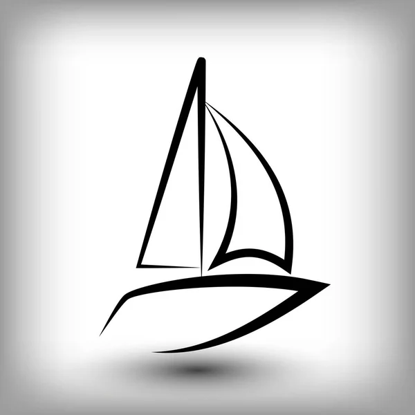 Πρότυπα λογότυπο γιοτ. Πανί πλοίο σιλουέτες. — Διανυσματικό Αρχείο