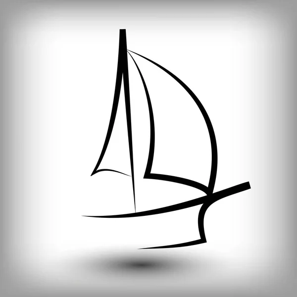 Πρότυπα λογότυπο γιοτ. Πανί πλοίο σιλουέτες. — Διανυσματικό Αρχείο