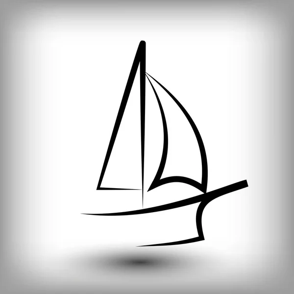 Modelli logo yacht. Vela sagome barca . — Vettoriale Stock