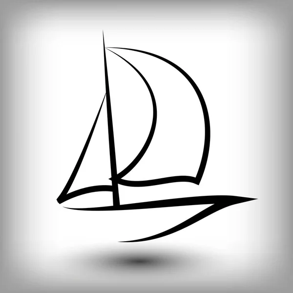 Plantillas de logotipo del yate. Siluetas de velero . — Archivo Imágenes Vectoriales