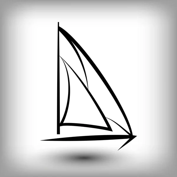 Modelli logo yacht. Vela sagome barca . — Vettoriale Stock