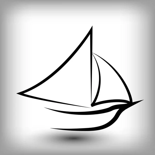 Modelli logo yacht. Vela sagome barca . — Vettoriale Stock