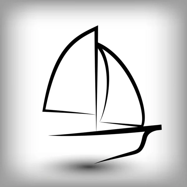 Plantillas de logotipo del yate. Siluetas de velero . — Archivo Imágenes Vectoriales