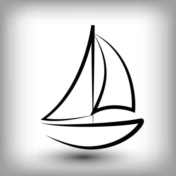 Modelli logo yacht. Vela sagome barca . — Vettoriale Stock