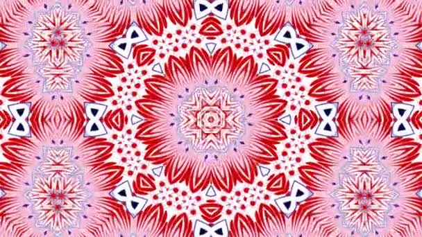 Kaleidoscoop Patroon Abstract Veelkleurige Bewegende Grafische Achtergrond Yoga Clubs Shows — Stockvideo