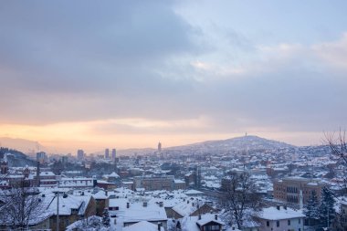 Saraybosna Kış soğuk ve kar